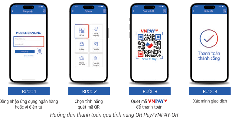 Hướng dẫn thanh toán bằng tính năng QR Pay